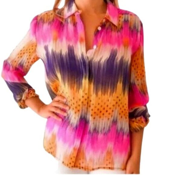 Anthropologie Leifsdottir Silk Blouse Seen on "The Mindy Project" Size 2 - Picture 1 of 3